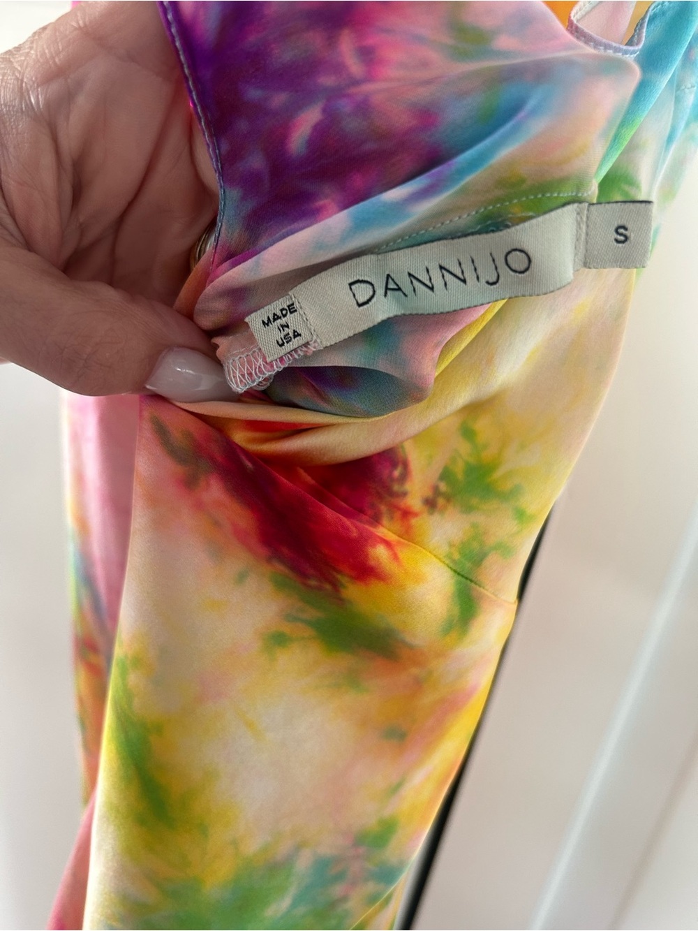 DANNIJO Multicolor Tie-Dye Slip Mini Dress, S - Picture 2 of 3